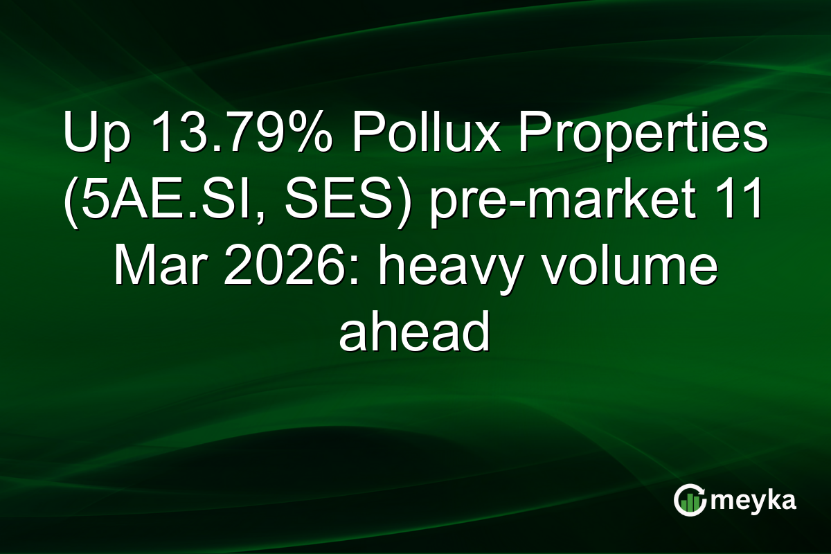 Up 13.79% Pollux Properties (5AE.SI, SES) pre-market 11 Mar 2026: heavy volume ahead