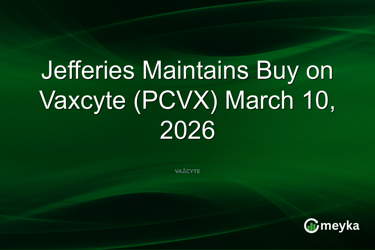 Jefferies Maintains Buy on Vaxcyte (PCVX) March 10, 2026