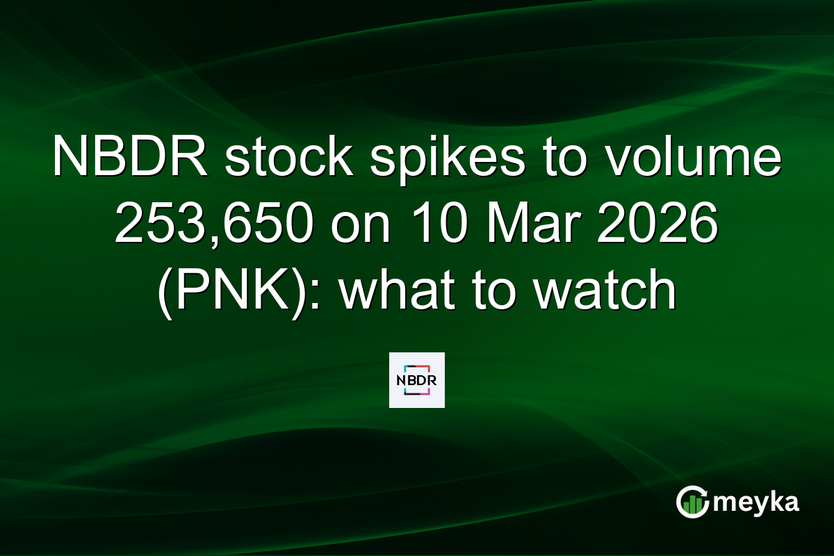 NBDR stock spikes to volume 253,650 on 10 Mar 2026 (PNK): what to watch