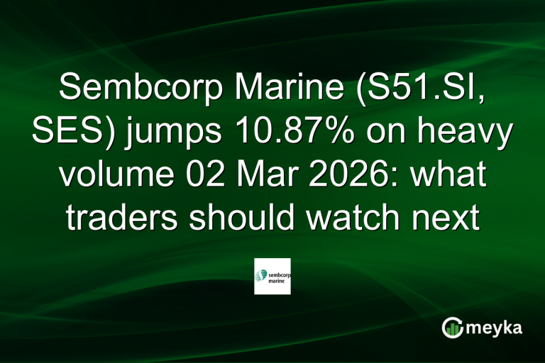 Sembcorp Marine (S51.SI, SES) jumps 10.87% on heavy volume 02 Mar 2026: what traders should watch next