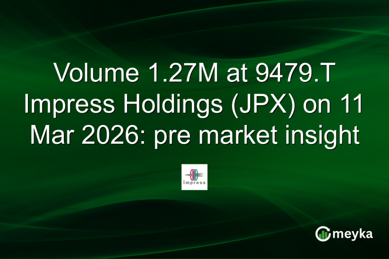 Volume 1.27M at 9479.T Impress Holdings (JPX) on 11 Mar 2026: pre market insight