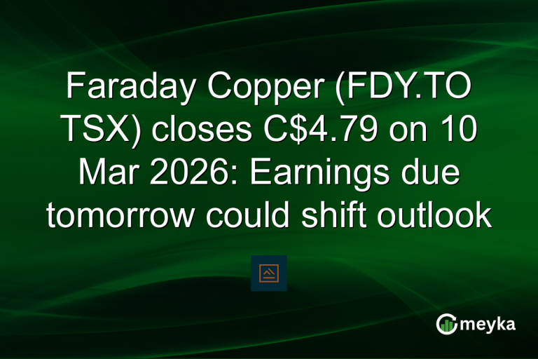 Faraday Copper (FDY.TO TSX) closes C$4.79 on 10 Mar 2026: Earnings due tomorrow could shift outlook