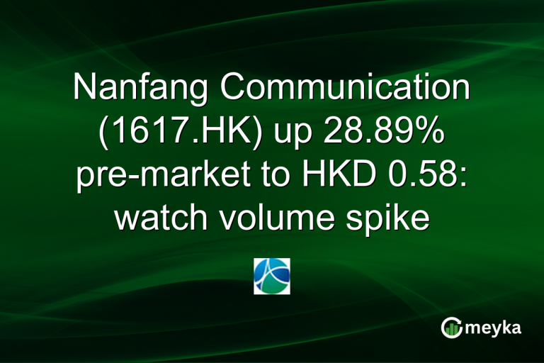 Nanfang Communication (1617.HK) up 28.89% pre-market to HKD 0.58: watch volume spike
