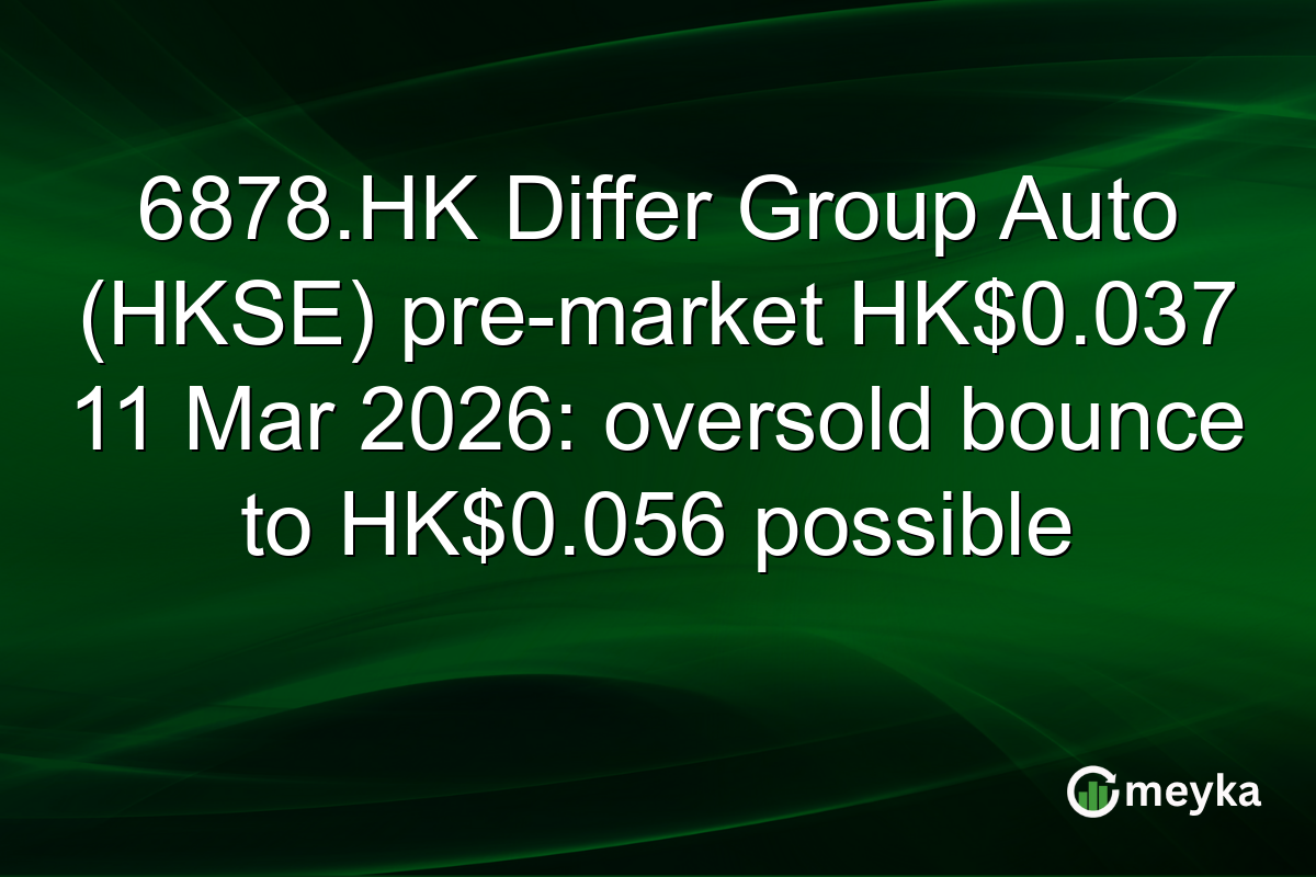 6878.HK Differ Group Auto (HKSE) pre-market HK$0.037 11 Mar 2026: oversold bounce to HK$0.056 possible