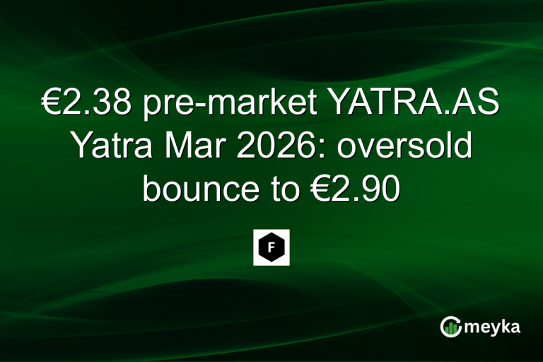 €2.38 pre-market YATRA.AS Yatra Mar 2026: oversold bounce to €2.90