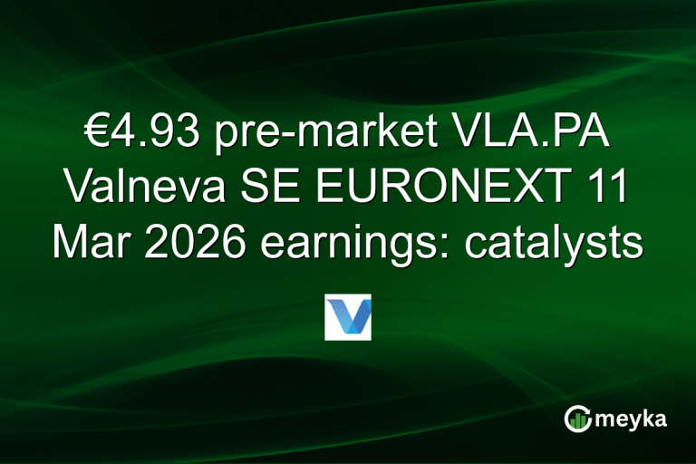 €4.93 pre-market VLA.PA Valneva SE EURONEXT 11 Mar 2026 earnings: catalysts