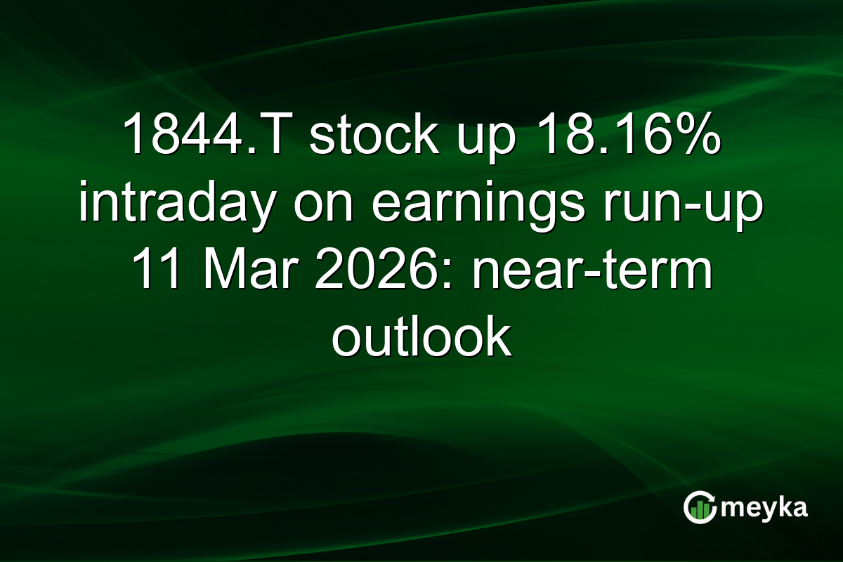 1844.T stock up 18.16% intraday on earnings run-up 11 Mar 2026: near-term outlook