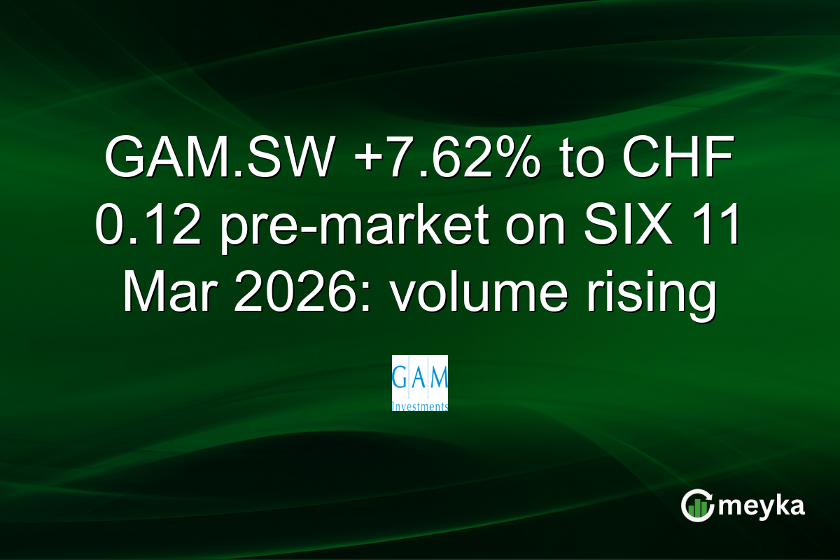 GAM.SW +7.62% to CHF 0.12 pre-market on SIX 11 Mar 2026: volume rising