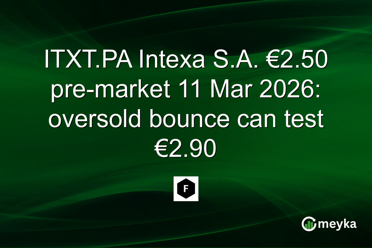 ITXT.PA Intexa S.A. €2.50 pre-market 11 Mar 2026: oversold bounce can test €2.90