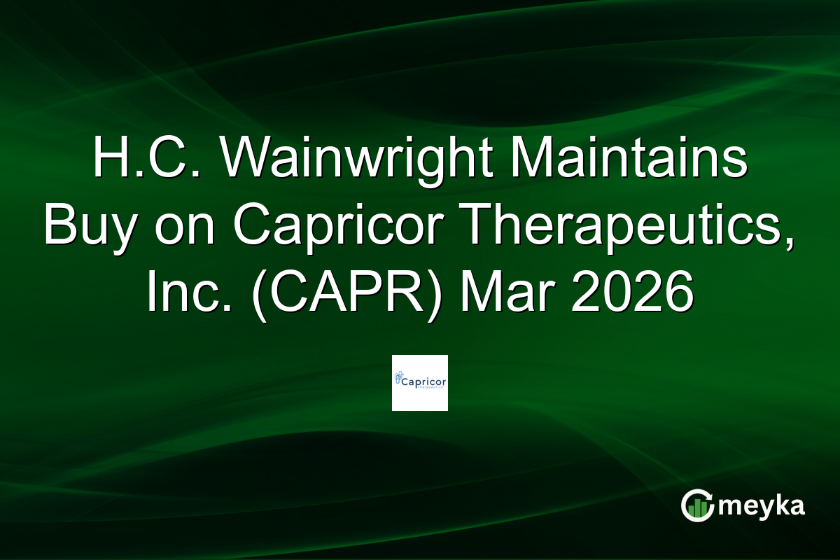 H.C. Wainwright Maintains Buy on Capricor Therapeutics, Inc. (CAPR) Mar 2026