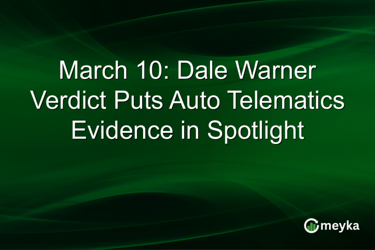 March 10: Dale Warner Verdict Puts Auto Telematics Evidence in Spotlight
