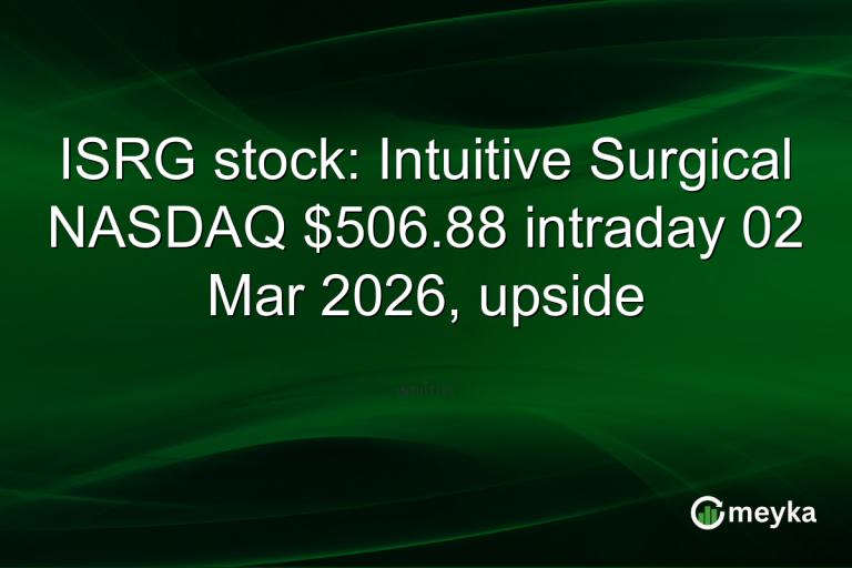 ISRG stock: Intuitive Surgical NASDAQ $506.88 intraday 02 Mar 2026, upside