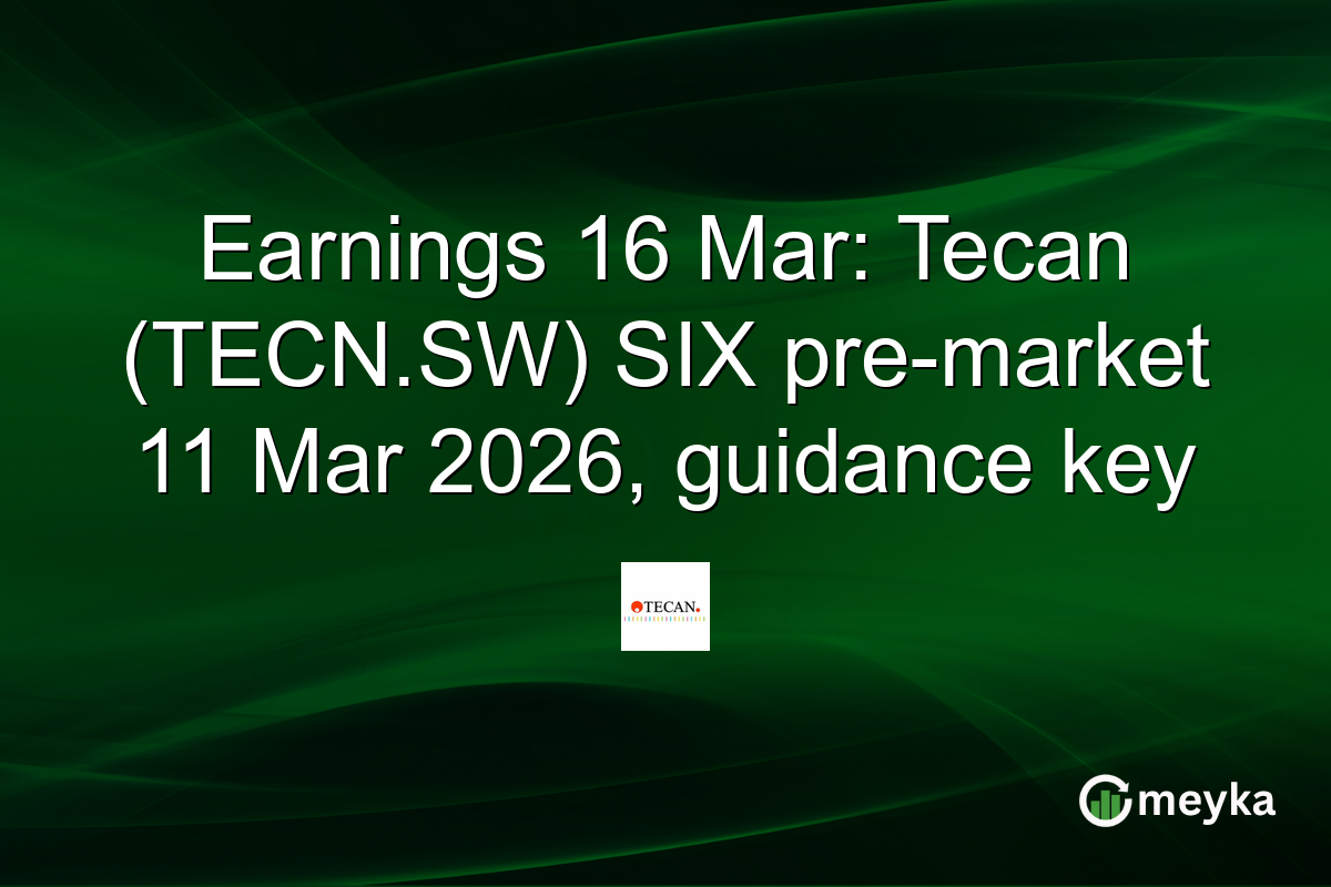 Earnings 16 Mar: Tecan (TECN.SW) SIX pre-market 11 Mar 2026, guidance key