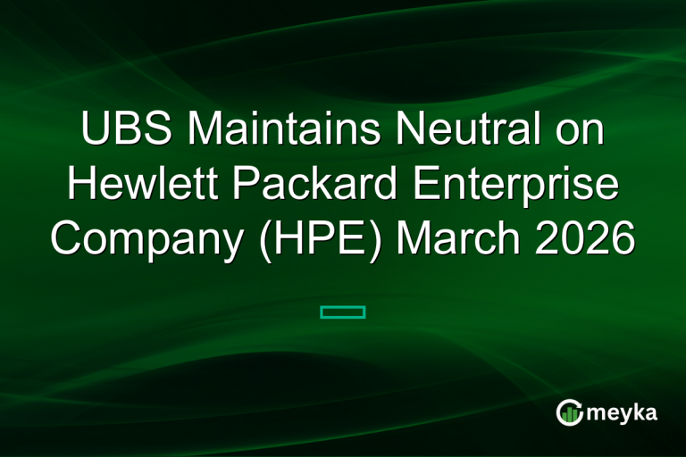 UBS Maintains Neutral on Hewlett Packard Enterprise Company (HPE) March 2026