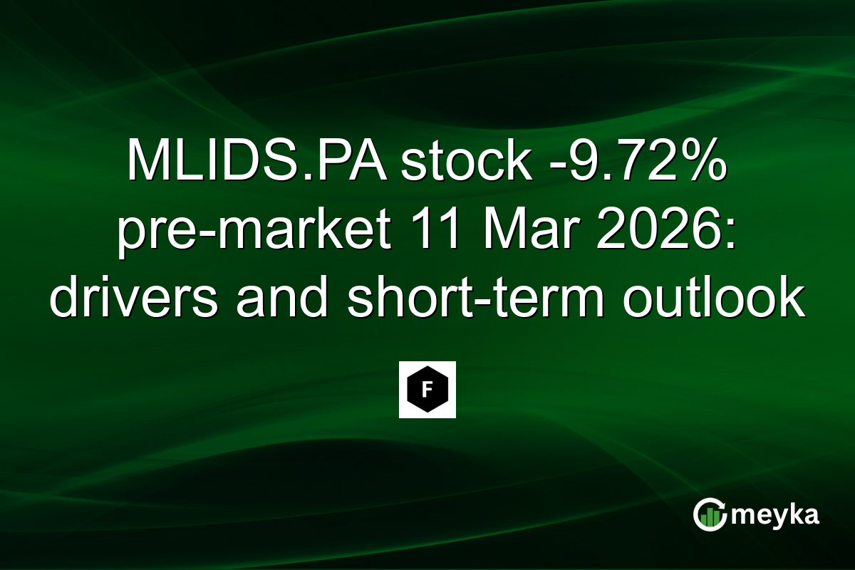 MLIDS.PA stock -9.72% pre-market 11 Mar 2026: drivers and short-term outlook