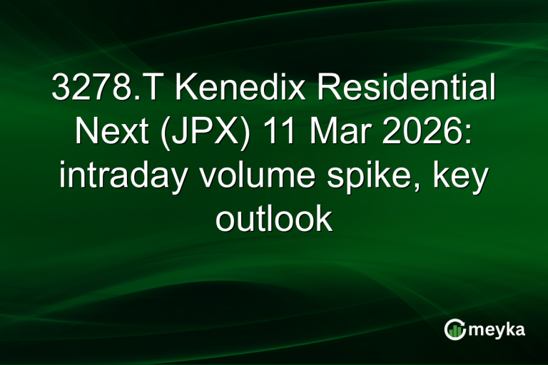 3278.T Kenedix Residential Next (JPX) 11 Mar 2026: intraday volume spike, key outlook