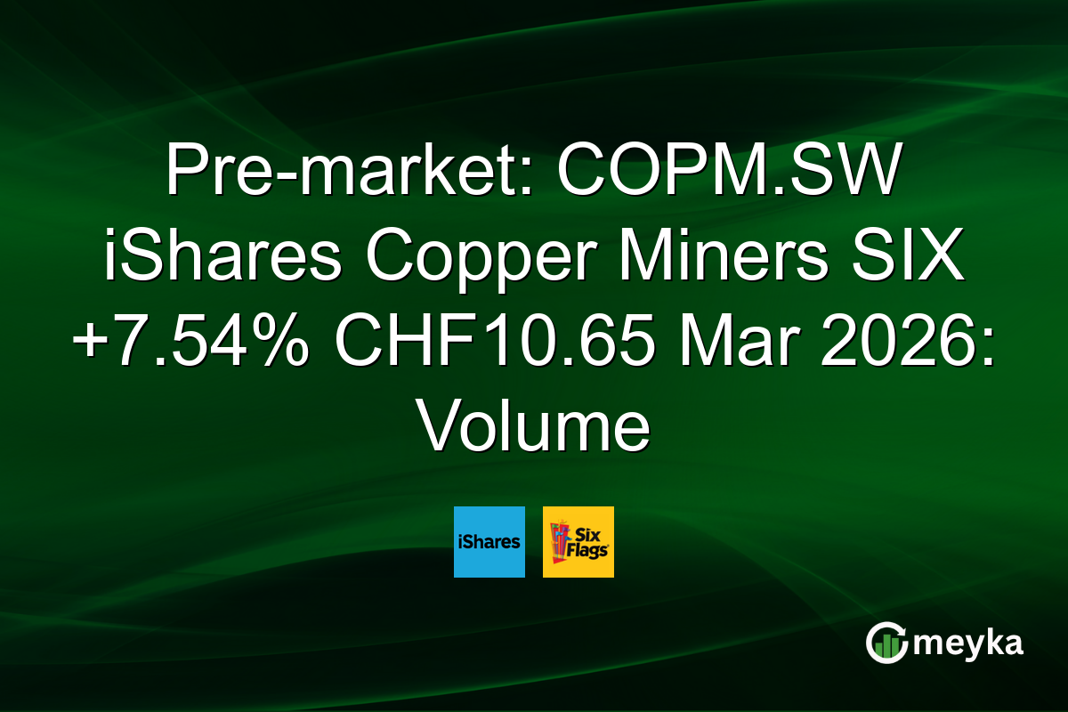 Pre-market: COPM.SW iShares Copper Miners SIX +7.54% CHF10.65 Mar 2026: Volume