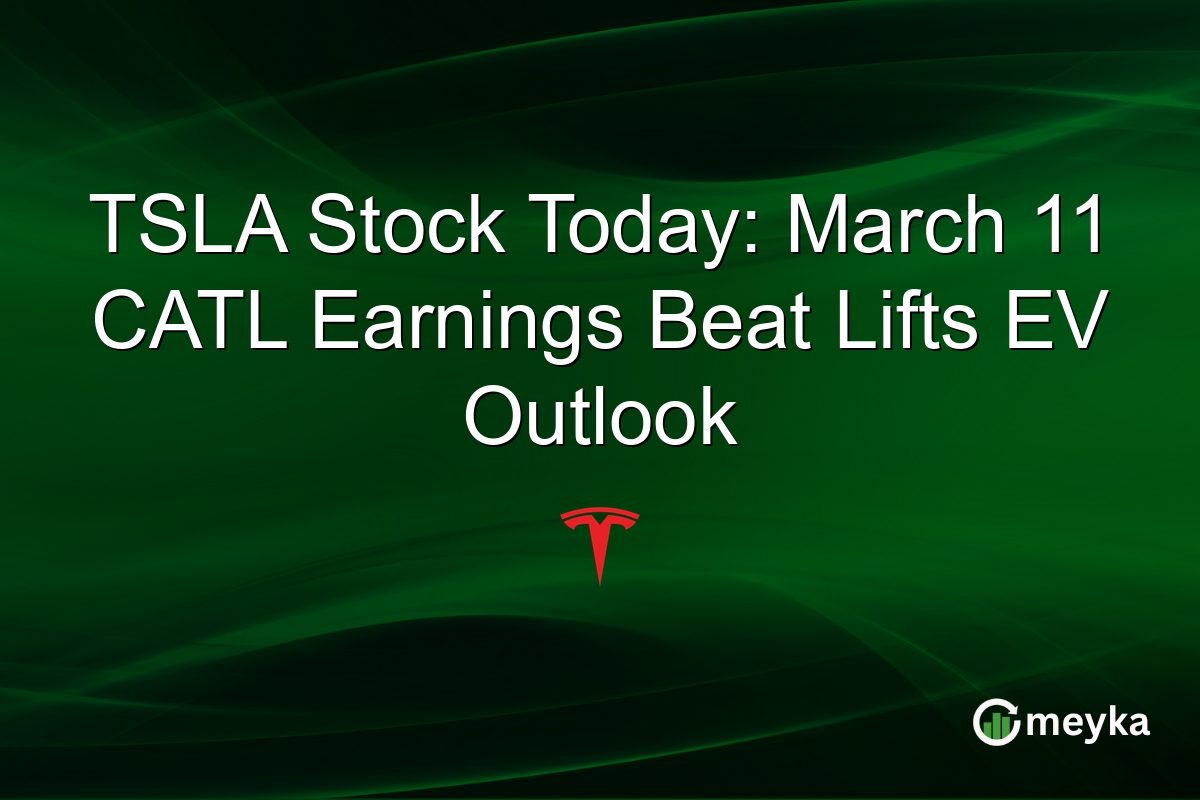 TSLA Stock Today: March 11 CATL Earnings Beat Lifts EV Outlook