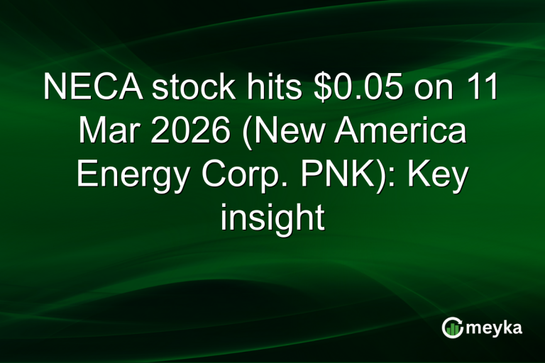 NECA stock hits $0.05 on 11 Mar 2026 (New America Energy Corp. PNK): Key insight