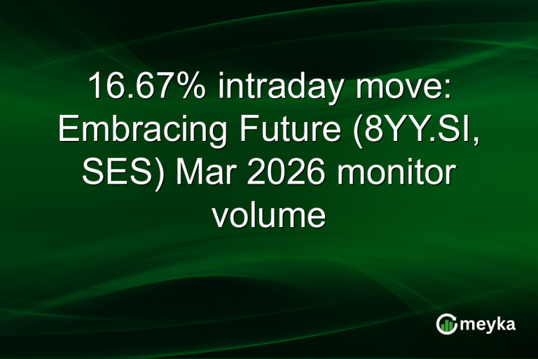 16.67% intraday move: Embracing Future (8YY.SI, SES) Mar 2026 monitor volume