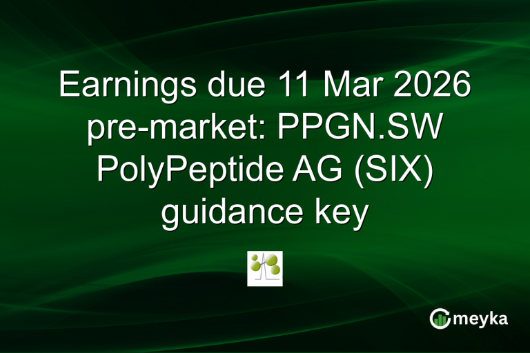 Earnings due 11 Mar 2026 pre-market: PPGN.SW PolyPeptide AG (SIX) guidance key