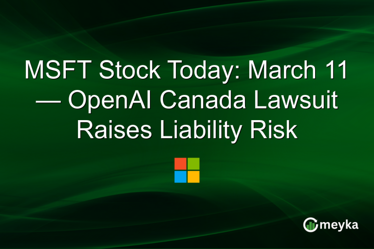 MSFT Stock Today: March 11 — OpenAI Canada Lawsuit Raises Liability Risk