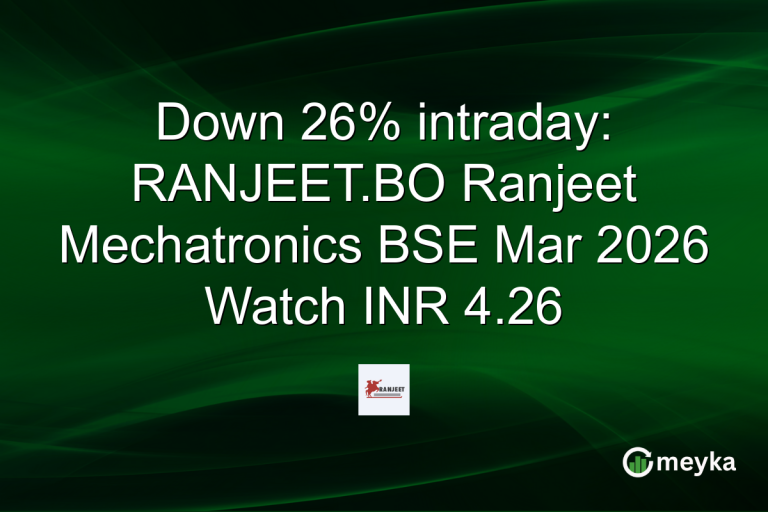 Down 26% intraday: RANJEET.BO Ranjeet Mechatronics BSE Mar 2026 Watch INR 4.26