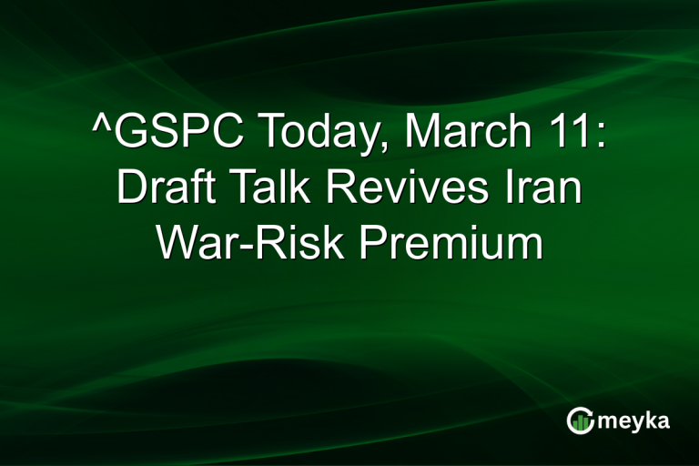 ^GSPC Today, March 11: Draft Talk Revives Iran War-Risk Premium