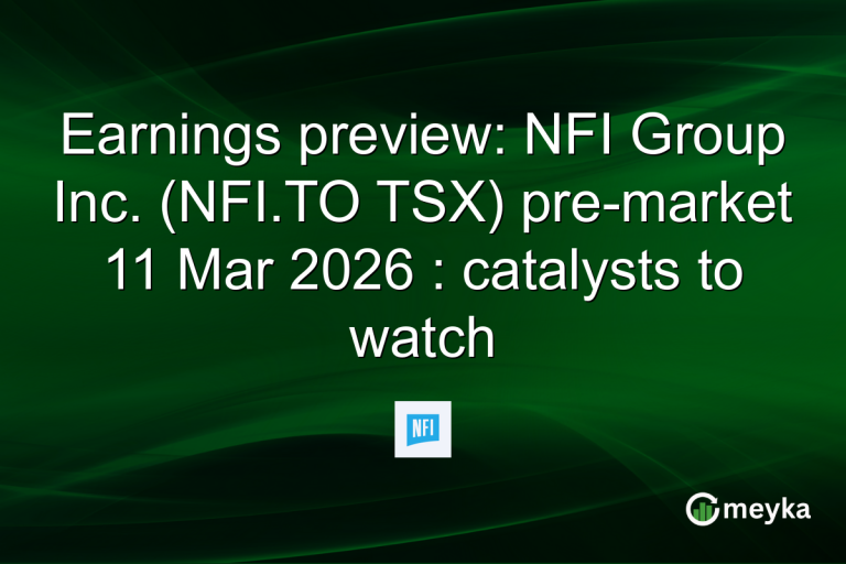 Earnings preview: NFI Group Inc. (NFI.TO TSX) pre-market 11 Mar 2026 : catalysts to watch