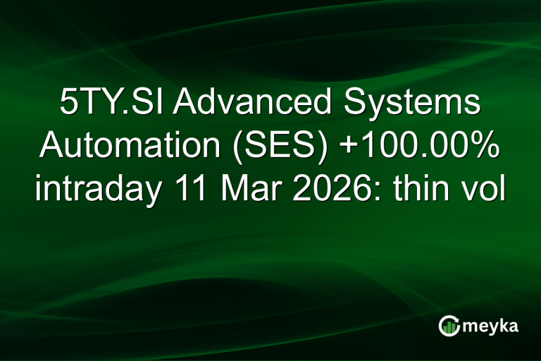 5TY.SI Advanced Systems Automation (SES) +100.00% intraday 11 Mar 2026: thin vol