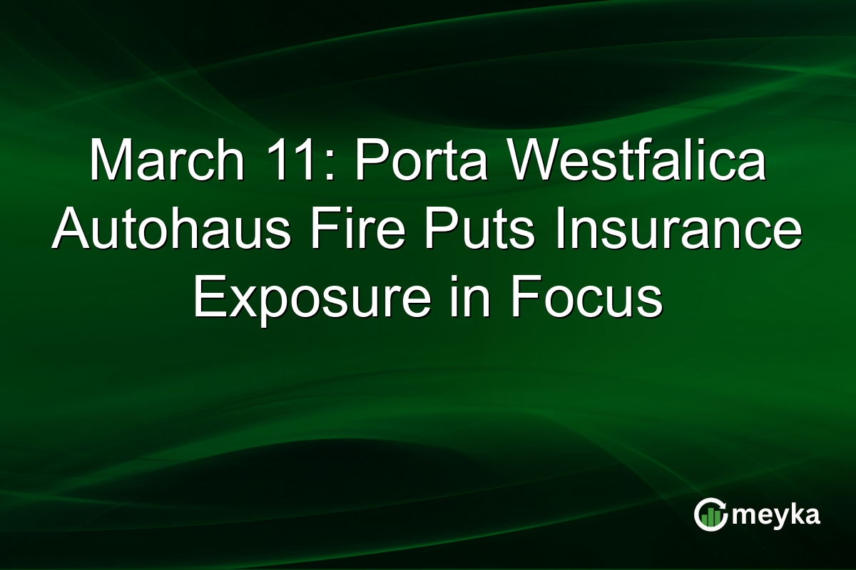 March 11: Porta Westfalica Autohaus Fire Puts Insurance Exposure in Focus