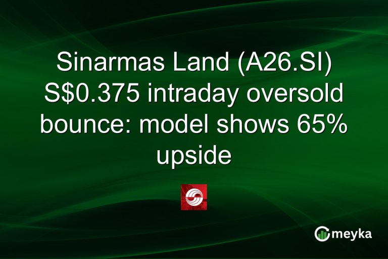 Sinarmas Land (A26.SI) S$0.375 intraday oversold bounce: model shows 65% upside