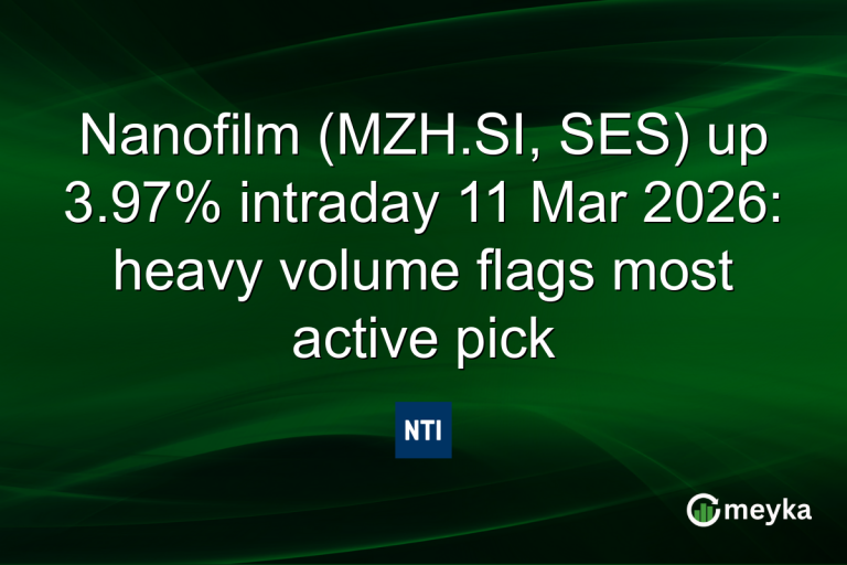 Nanofilm (MZH.SI, SES) up 3.97% intraday 11 Mar 2026: heavy volume flags most active pick