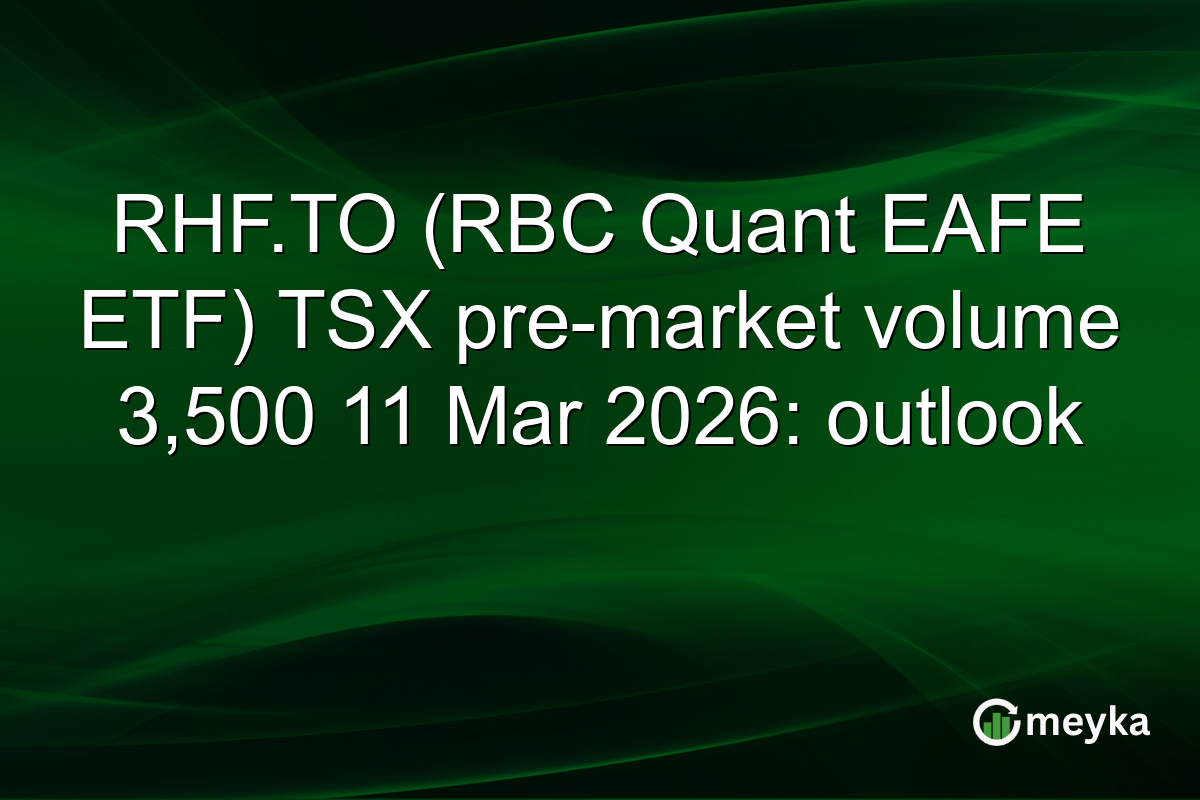 RHF.TO (RBC Quant EAFE ETF) TSX pre-market volume 3,500 11 Mar 2026: outlook