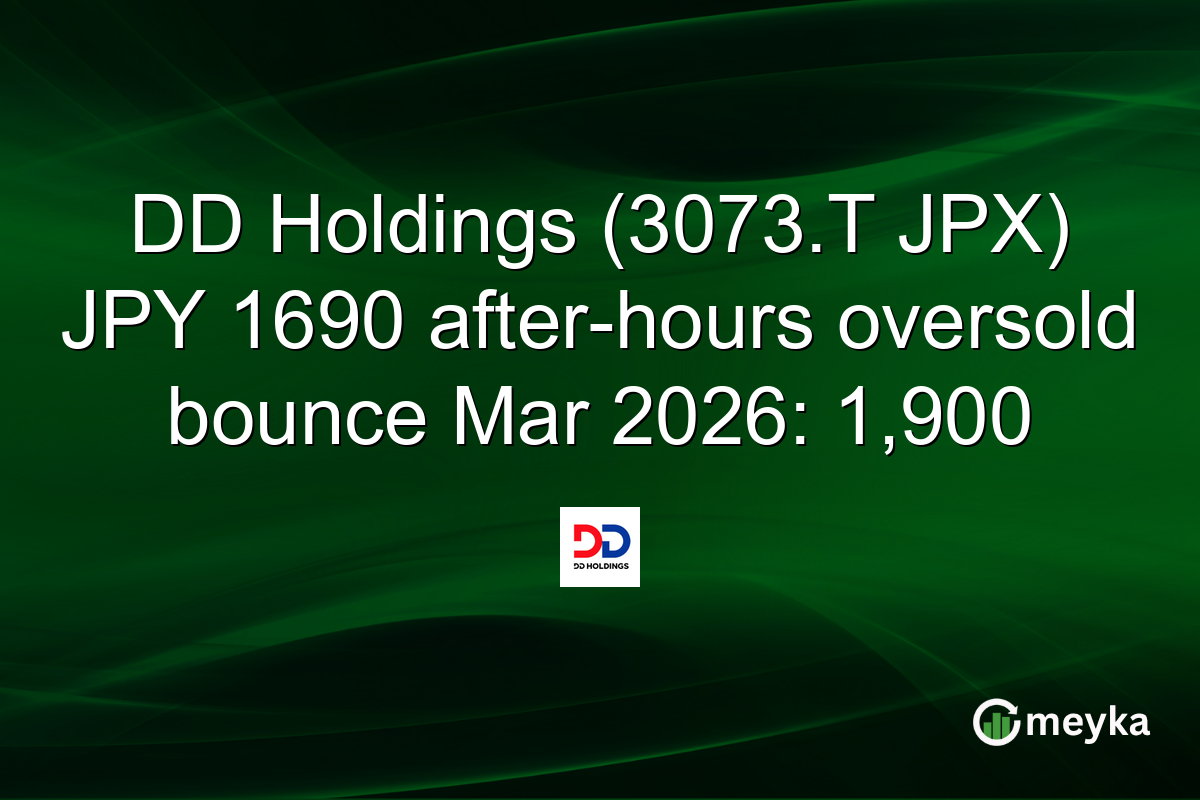DD Holdings (3073.T JPX) JPY 1690 after-hours oversold bounce Mar 2026: 1,900