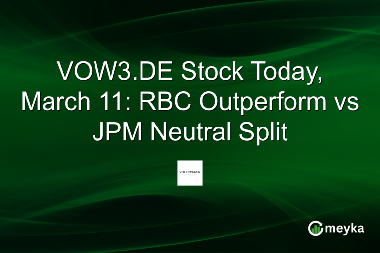 VOW3.DE Stock Today, March 11: RBC Outperform vs JPM Neutral Split