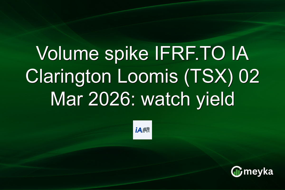 Volume spike IFRF.TO IA Clarington Loomis (TSX) 02 Mar 2026: watch yield