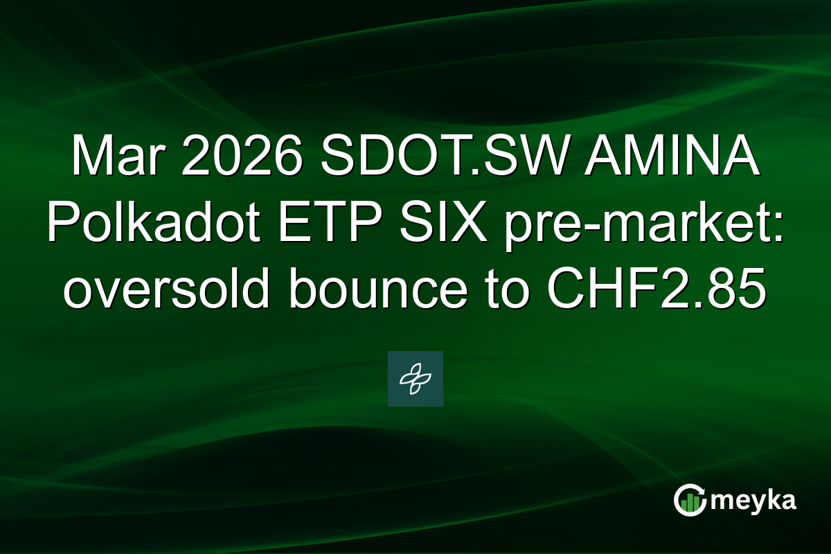 Mar 2026 SDOT.SW AMINA Polkadot ETP SIX pre-market: oversold bounce to CHF2.85