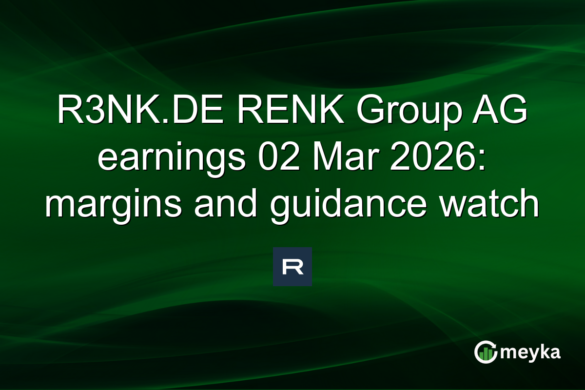 R3NK.DE RENK Group AG earnings 02 Mar 2026: margins and guidance watch