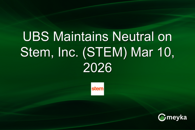 UBS Maintains Neutral on Stem, Inc. (STEM) Mar 10, 2026