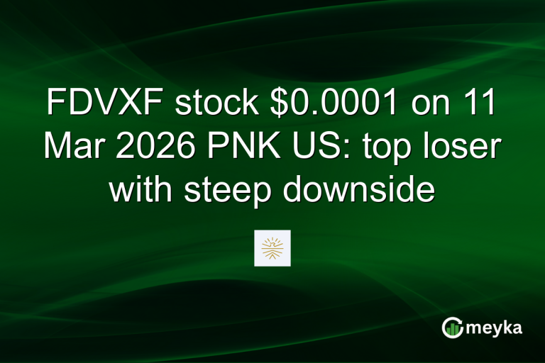 FDVXF stock $0.0001 on 11 Mar 2026 PNK US: top loser with steep downside