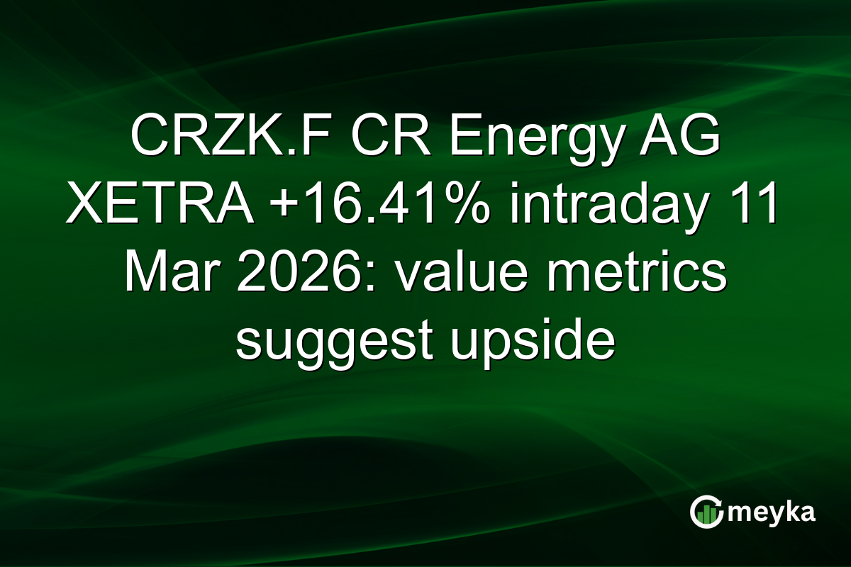 CRZK.F CR Energy AG XETRA +16.41% intraday 11 Mar 2026: value metrics suggest upside