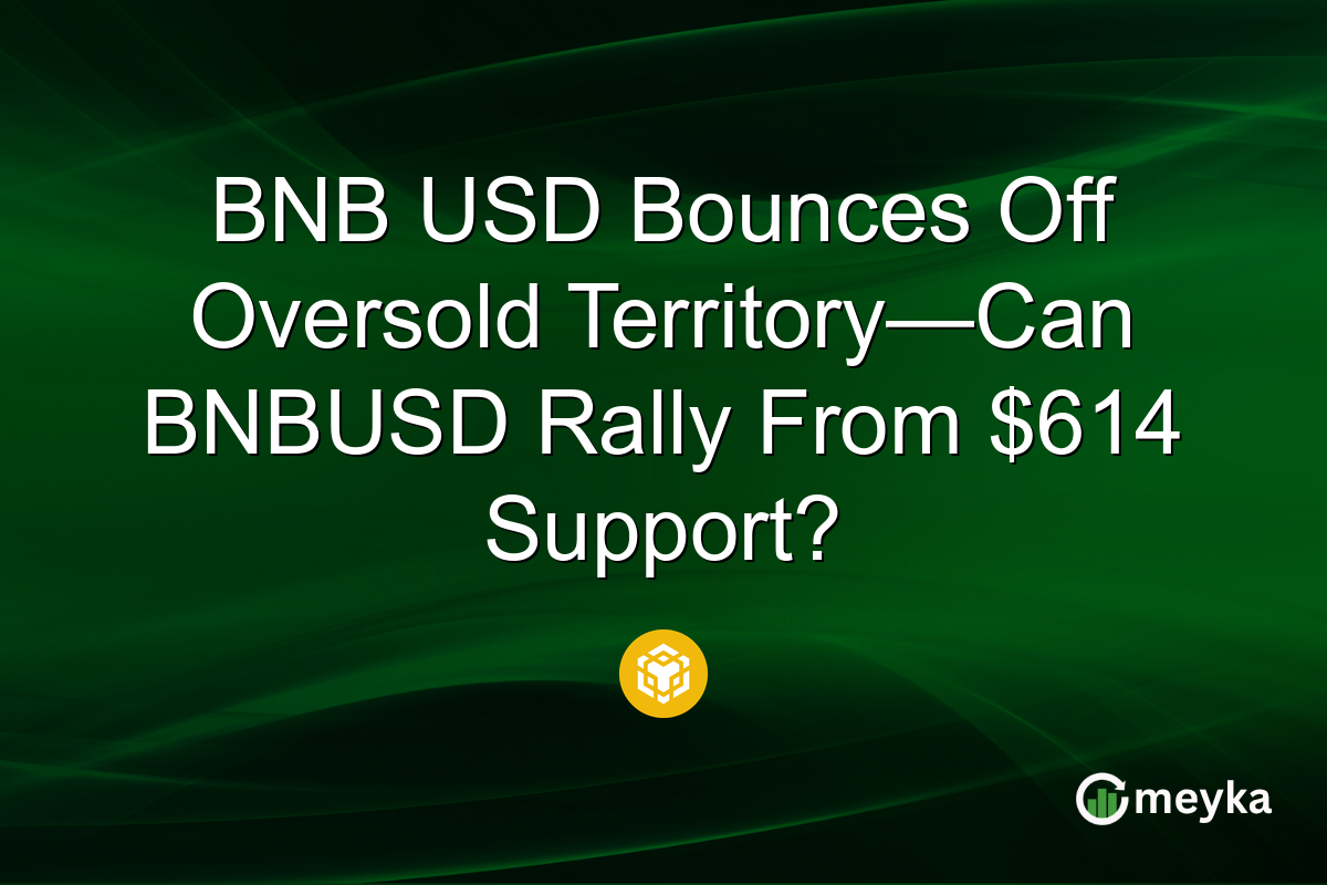 BNB USD Bounces Off Oversold Territory—Can BNBUSD Rally From $614 Support?