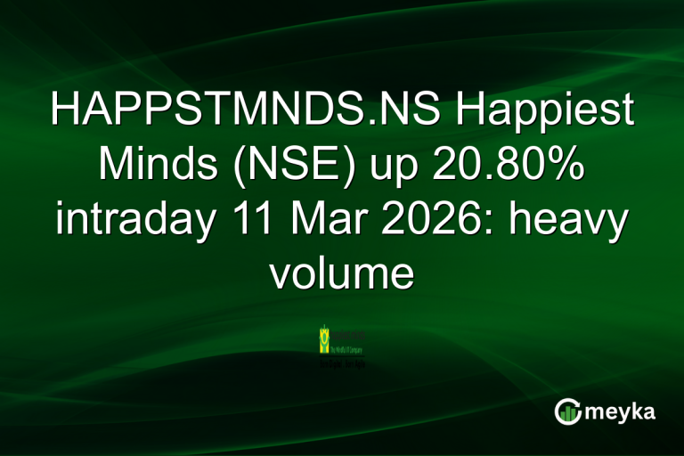 HAPPSTMNDS.NS Happiest Minds (NSE) up 20.80% intraday 11 Mar 2026: heavy volume