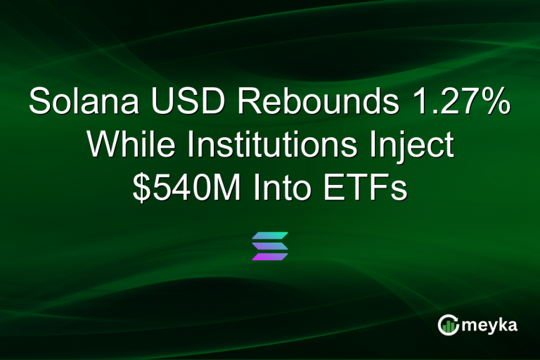 Solana USD Rebounds 1.27% While Institutions Inject $540M Into ETFs
