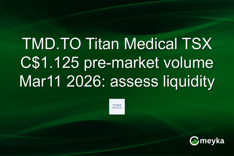 TMD.TO Titan Medical TSX C$1.125 pre-market volume Mar11 2026: assess liquidity