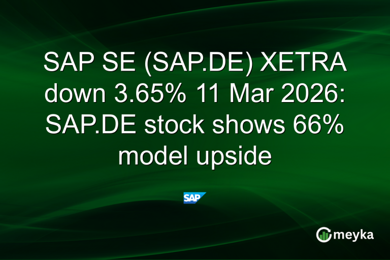 SAP SE (SAP.DE) XETRA down 3.65% 11 Mar 2026: SAP.DE stock shows 66% model upside