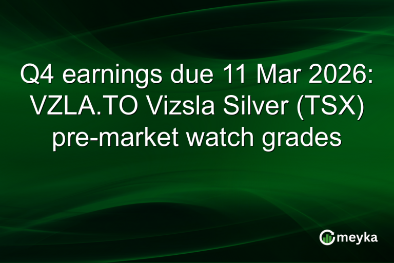 Q4 earnings due 11 Mar 2026: VZLA.TO Vizsla Silver (TSX) pre-market watch grades