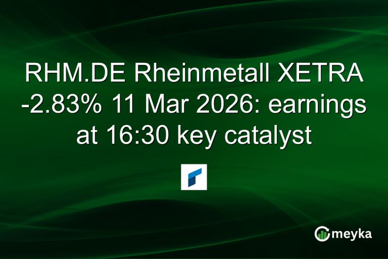 RHM.DE Rheinmetall XETRA -2.83% 11 Mar 2026: earnings at 16:30 key catalyst