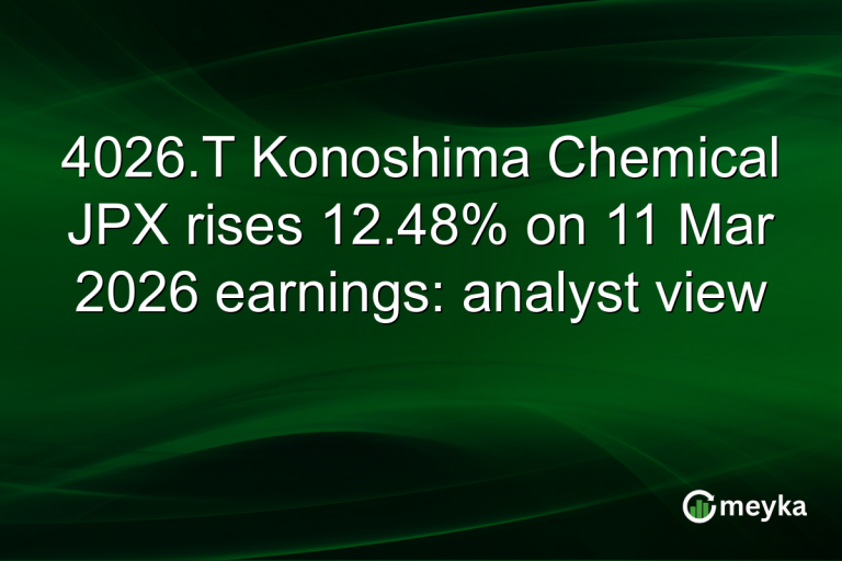 4026.T Konoshima Chemical JPX rises 12.48% on 11 Mar 2026 earnings: analyst view